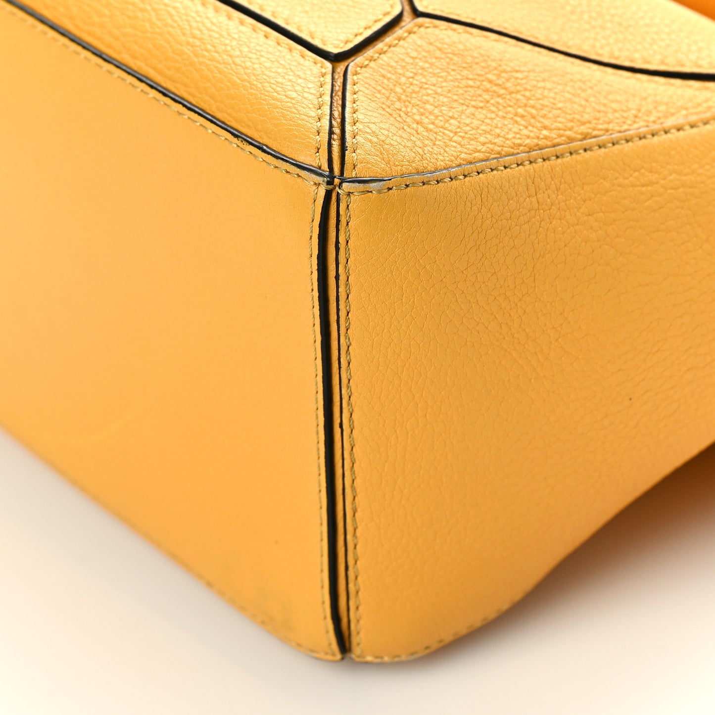 Grained Calfskin Small Puzzle Bag Narcisus Yellow