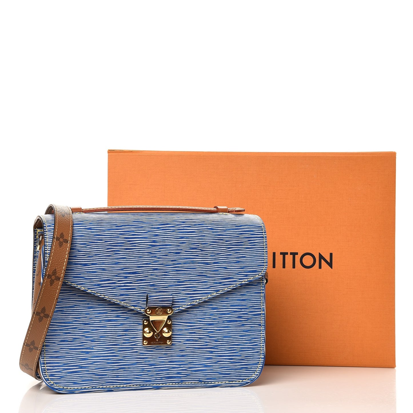 Epi Reverse Monogram Pochette Metis Denim Light