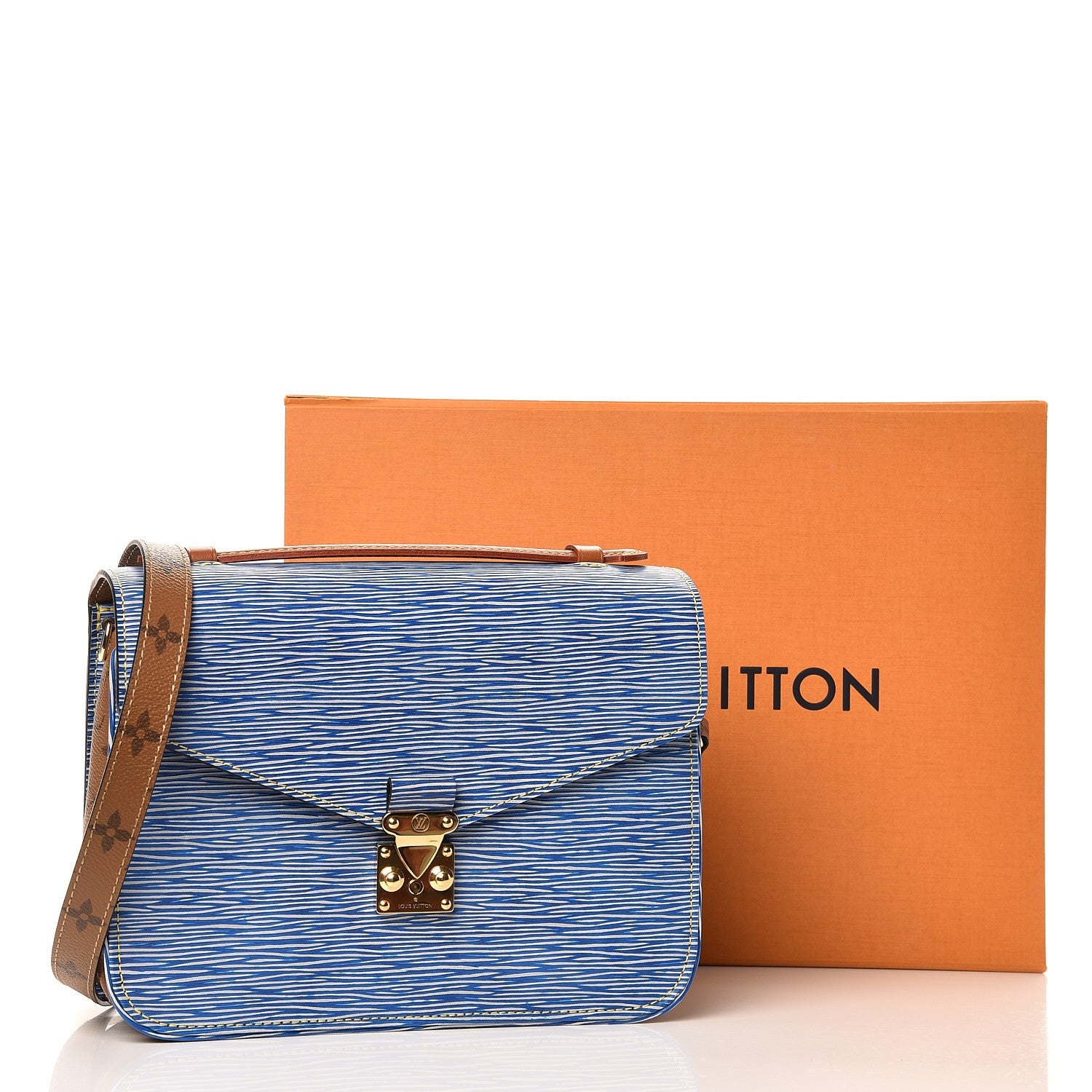 Louis Vuitton Epi Reverse Monogram Pochette Metis Denim Light 7 of 7