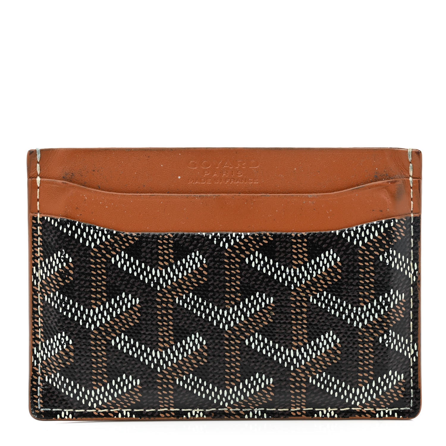 Goyard Goyardine Saint Sulpice Card Holder Black Gold 1 of 14