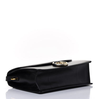 Gucci Textured Calfskin Medium Torchon GG Ring Shoulder Bag Black 3 of 4