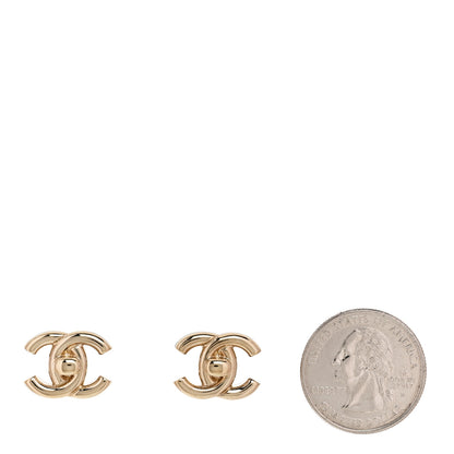 Chanel Metal CC Turnlock Earrings Gold 2 of 5