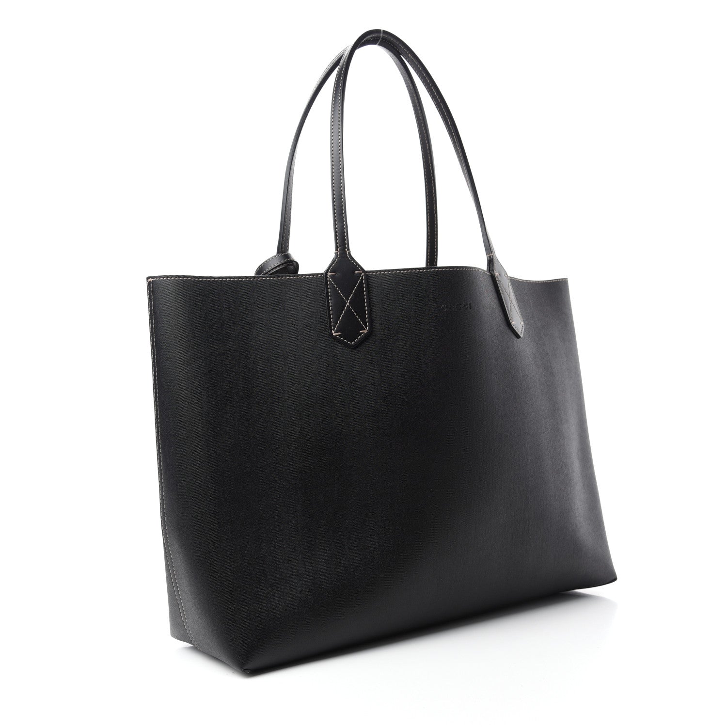 Gucci Calfskin GG Supreme Monogram Medium Reversible Tote Black 3 of 24