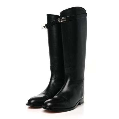 Hermes Box Kelly Jumping Boots 38 Black 5 of 12