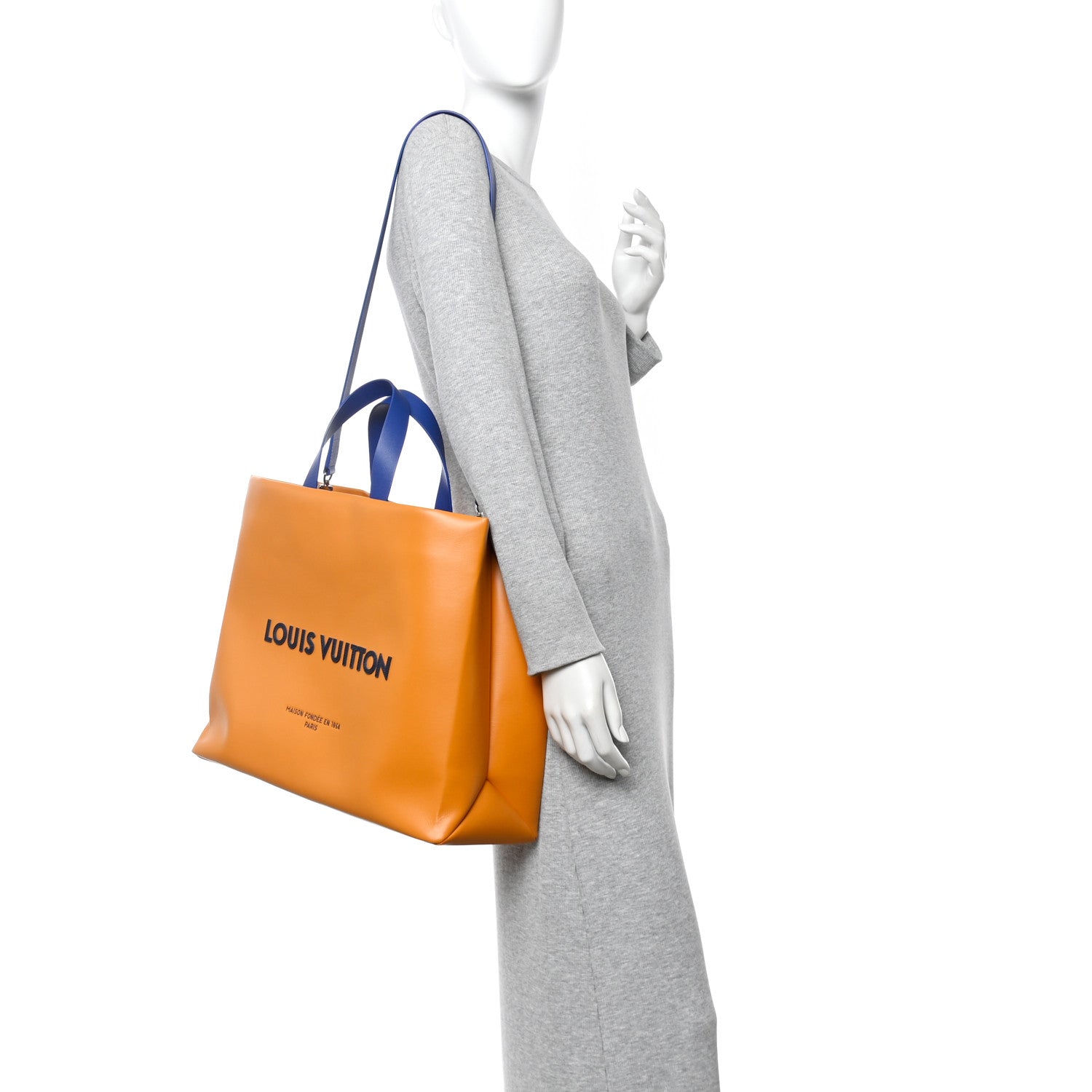 Louis Vuitton Cowhide Shopper Bag MM Safran 2 of 9