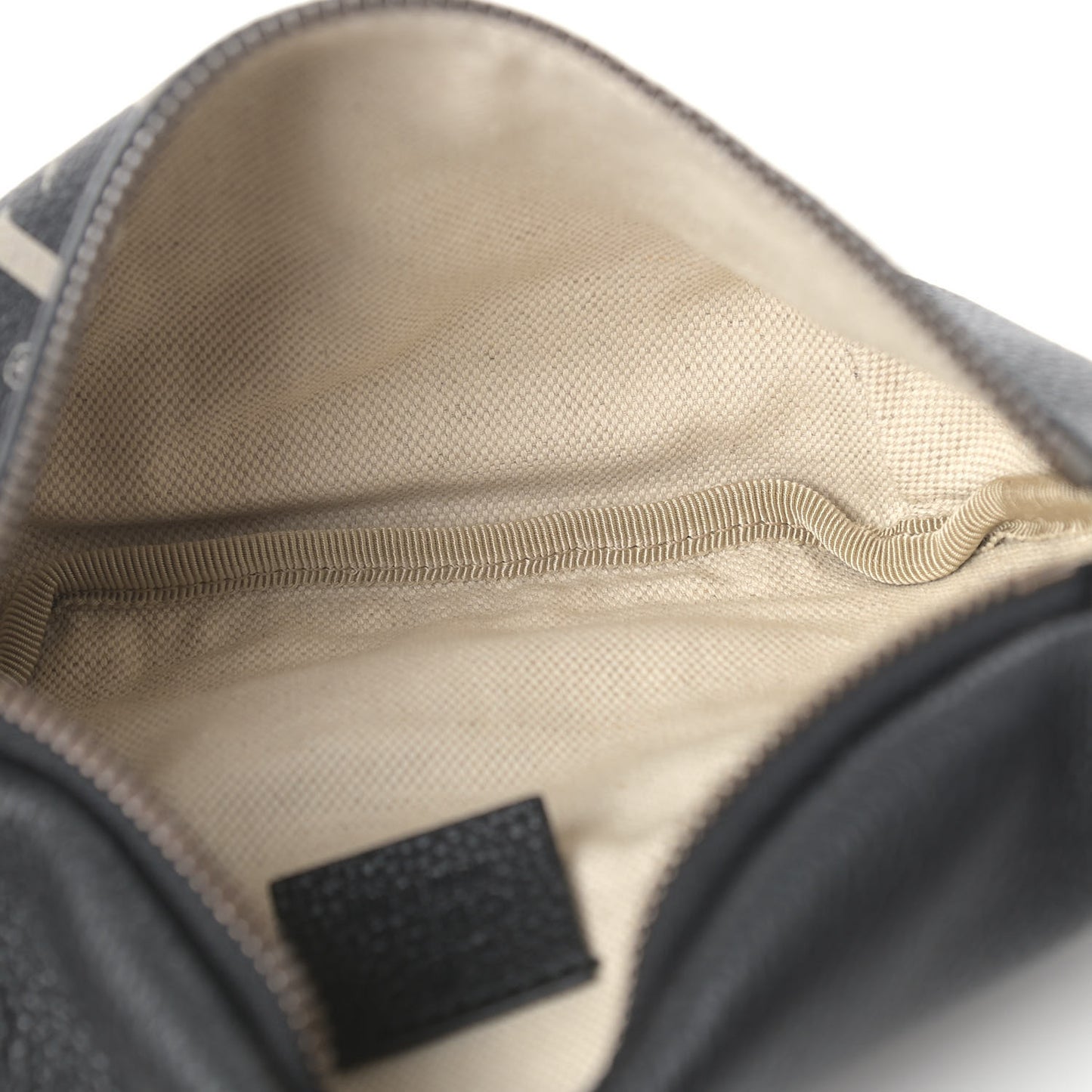 Grained Calfskin Small Logo Belt Bag Black