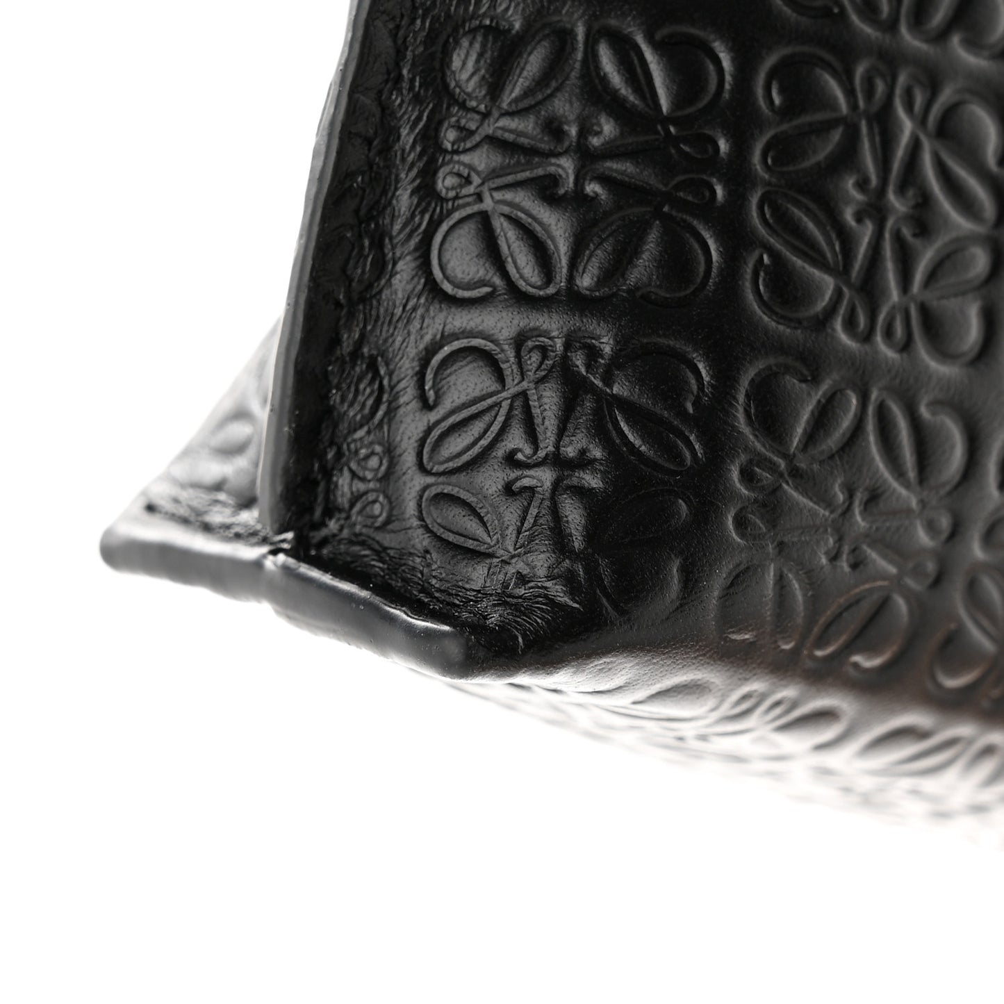 Calfskin Embossed Mini Repeat T Pouch Black