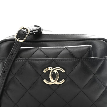 Chanel Lambskin Quilted Waist Bag With Pouch Black 9 of 12