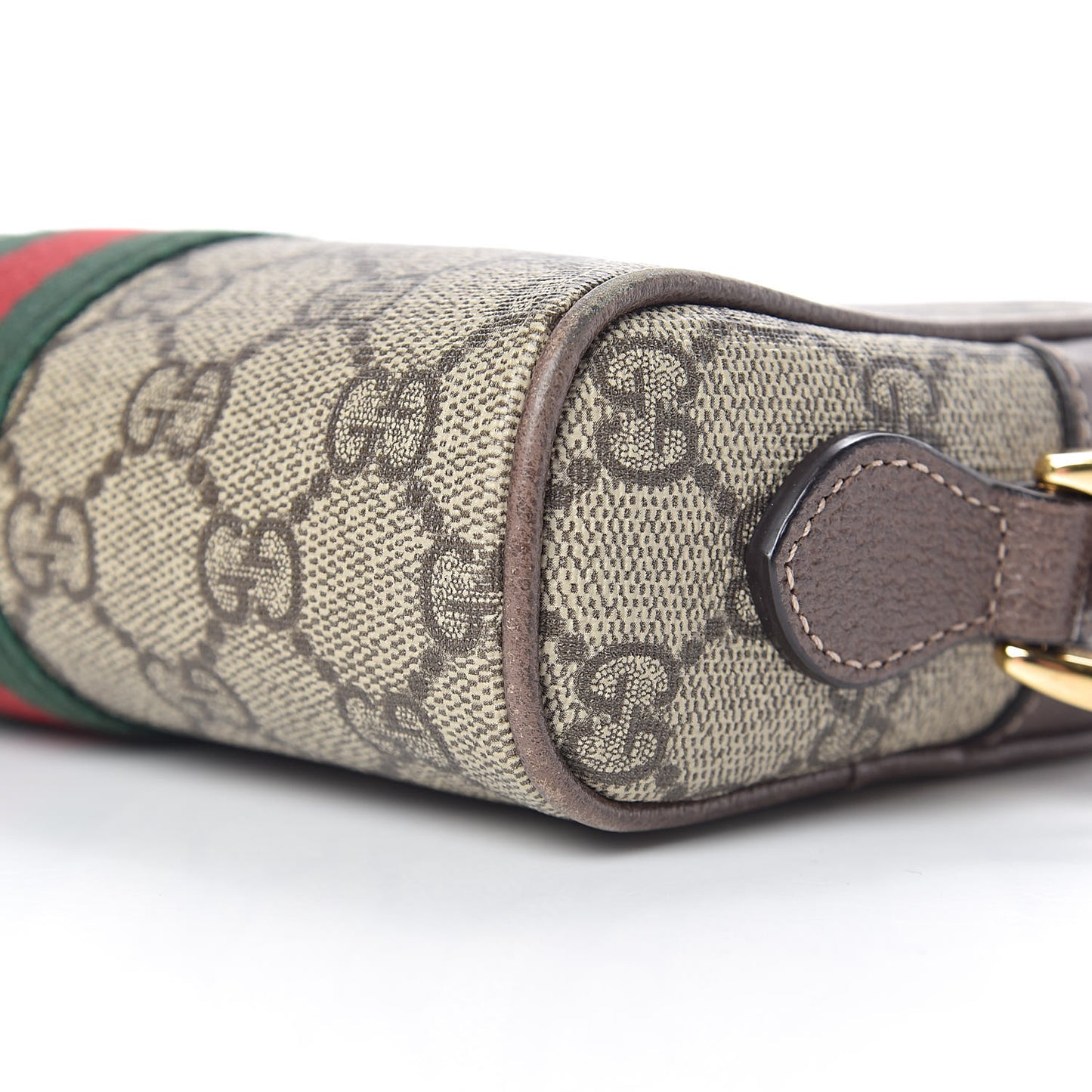 GG Supreme Monogram Web Mini Ophidia Shoulder Bag Brown