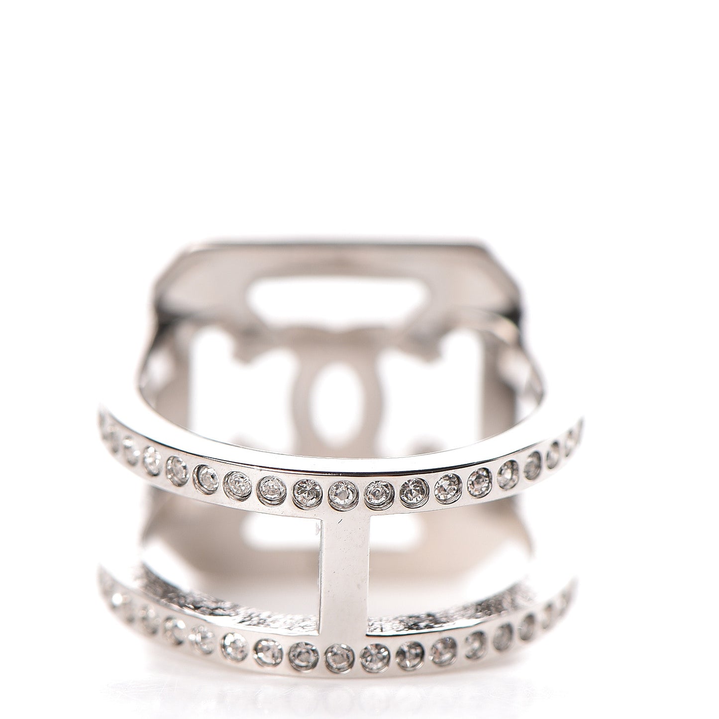 Crystal CC Ring 5.5 Silver