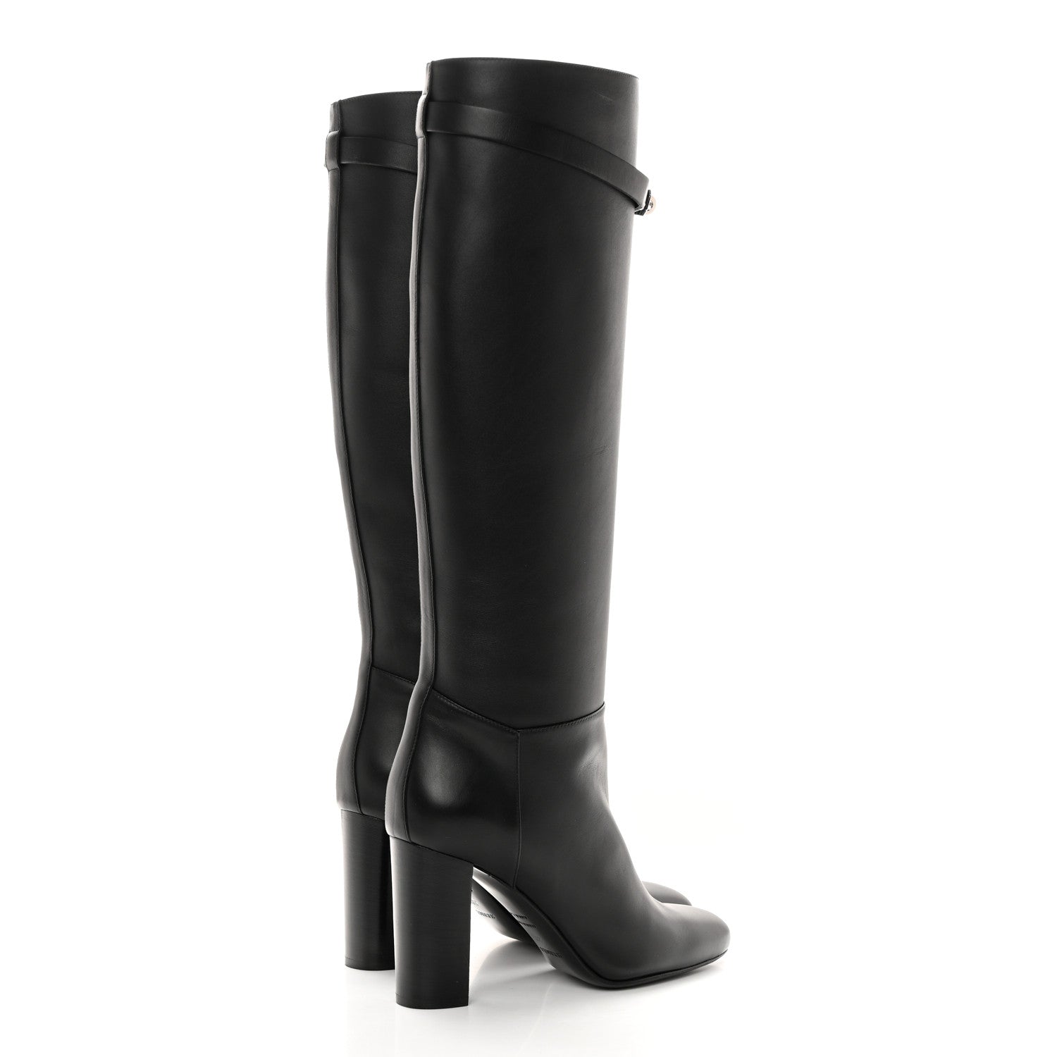 Hermes Heritage Calfskin Story Boots 38.5 Black 4 of 9