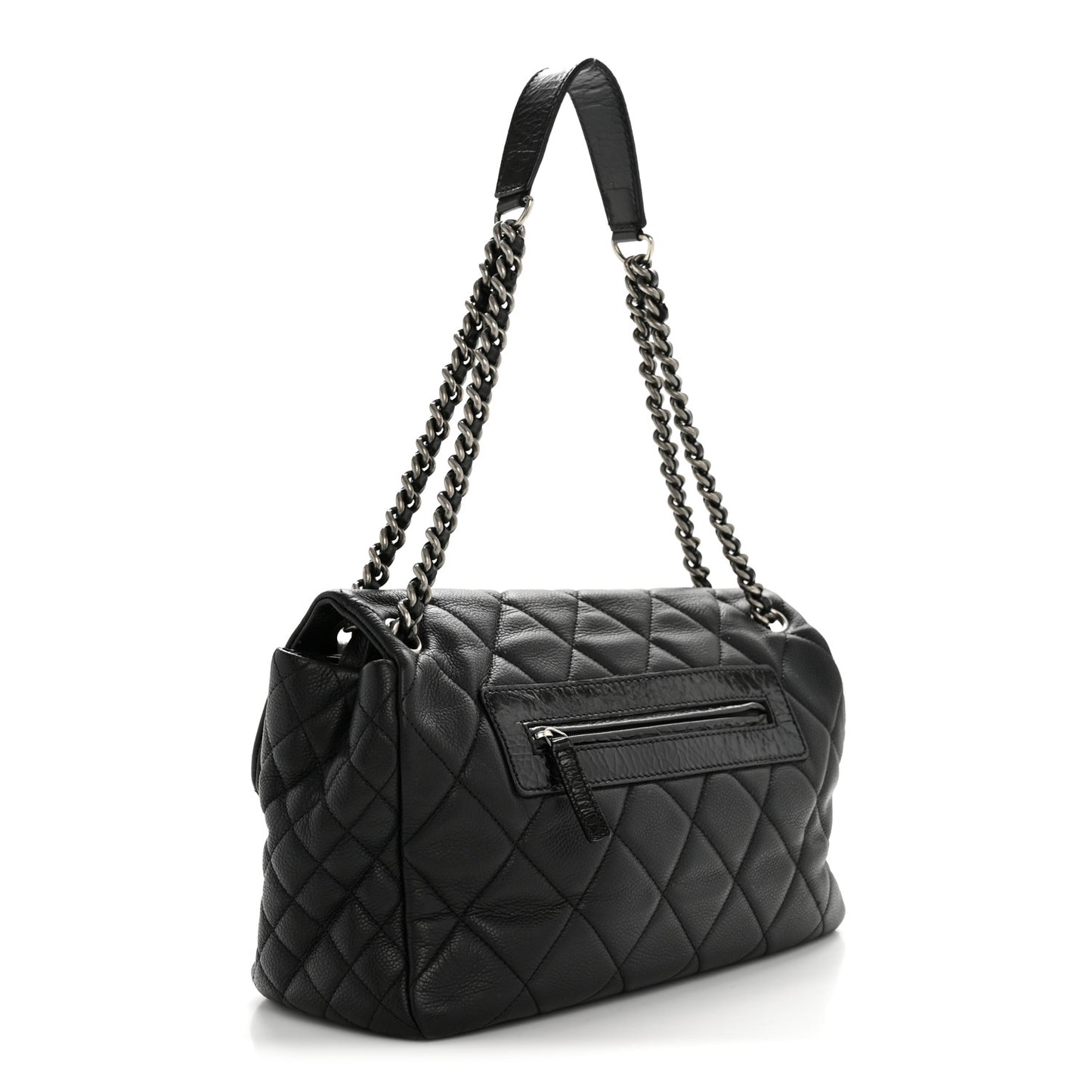 Caviar Quilted Coco Casual Flap Black
