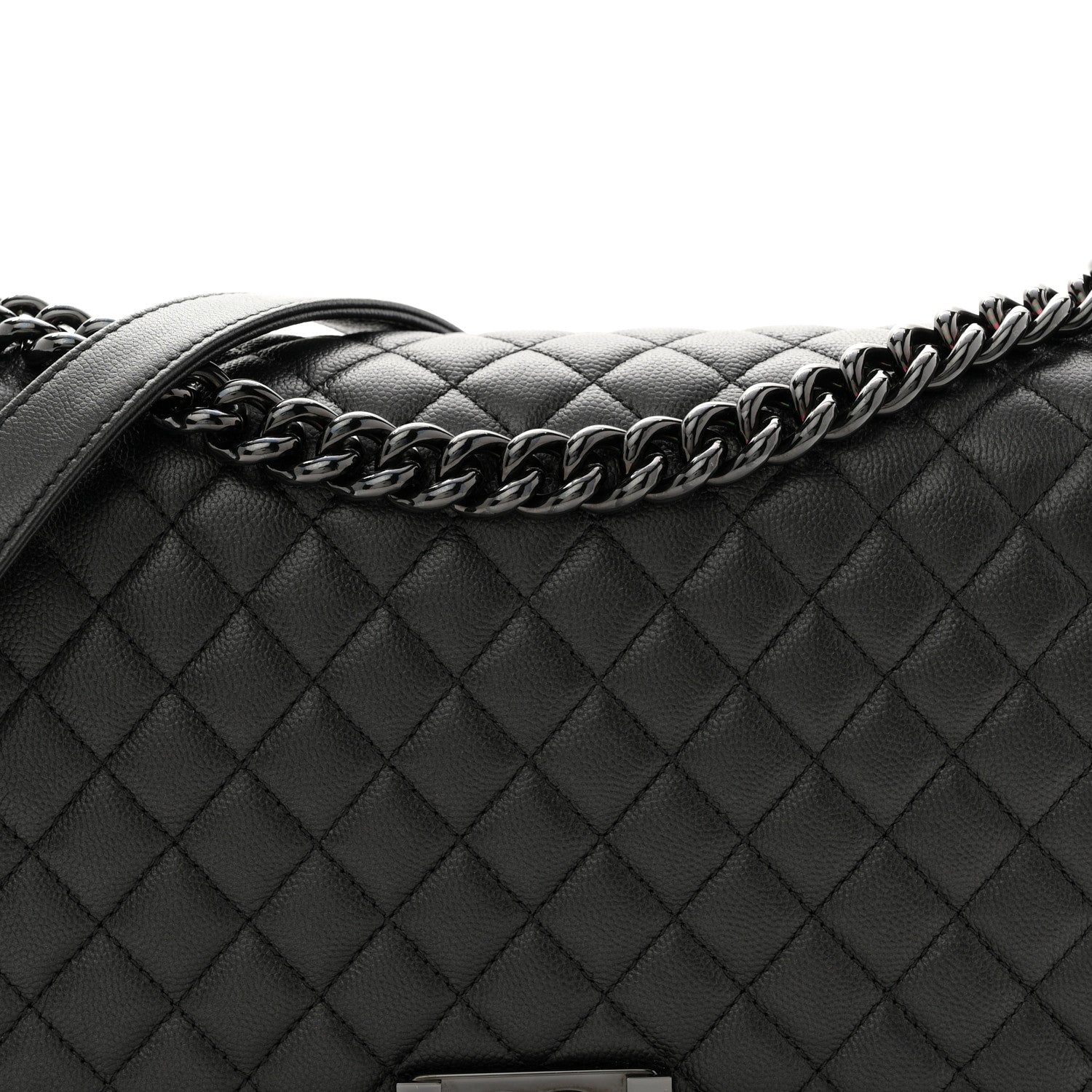Chanel Caviar Quilted New Medium Boy Flap So Black 8 of 10