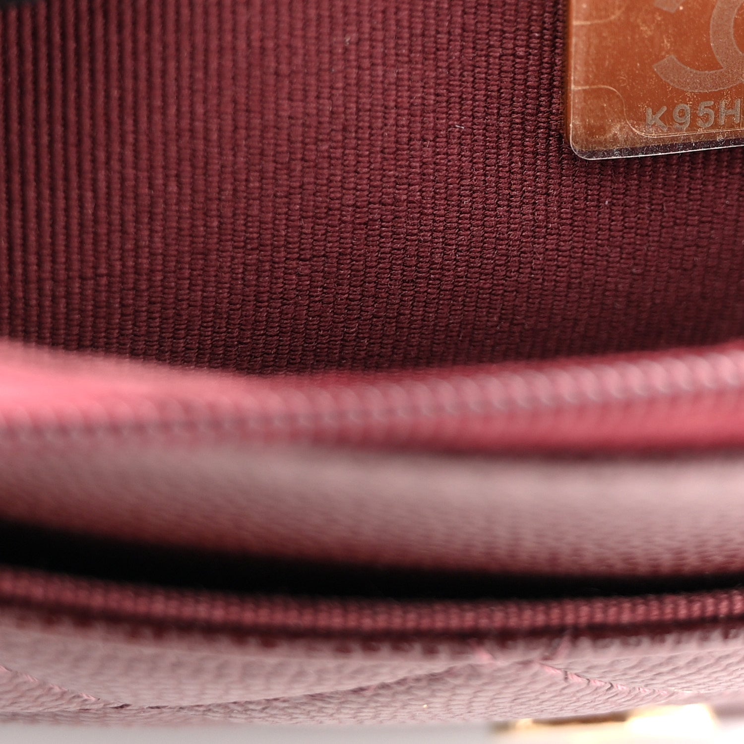Chanel Shiny Caviar Quilted Strass Wallet On Chain WOC Bordeaux 7 of 10
