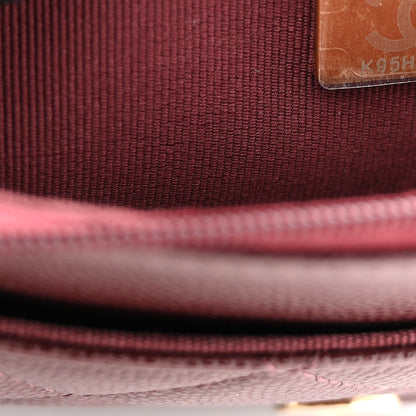 Chanel Shiny Caviar Quilted Strass Wallet On Chain WOC Bordeaux 7 of 10