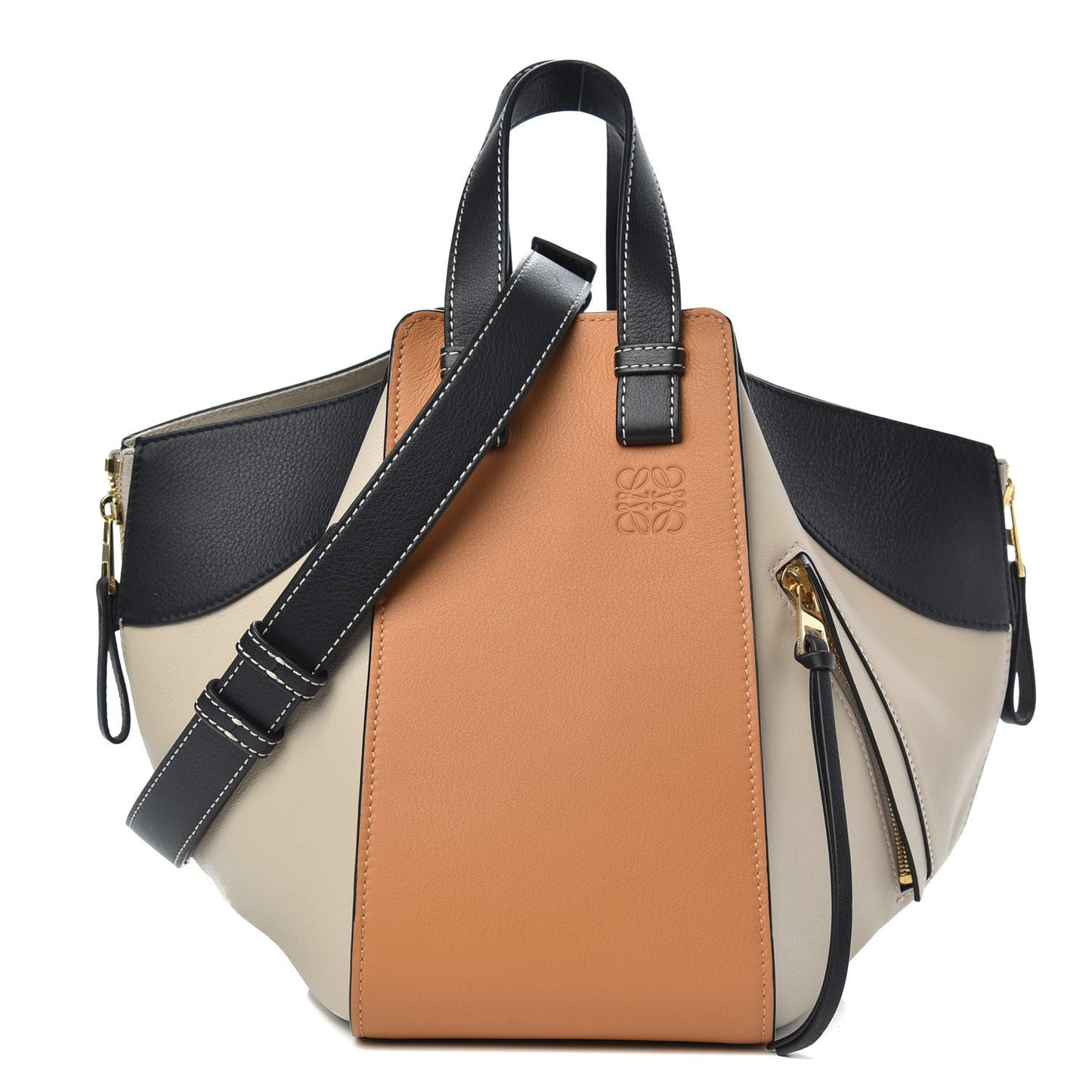 Calfskin Small Hammock Shoulder Bag Amber Light Oak