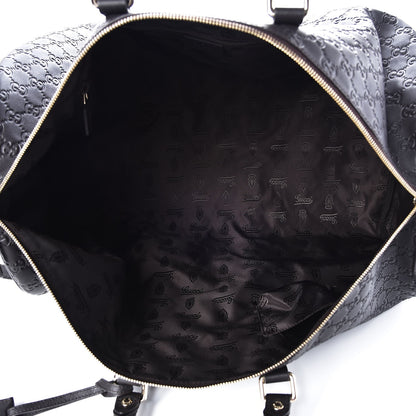 Gucci Guccissima Large Carry On Duffle Black 5 of 7