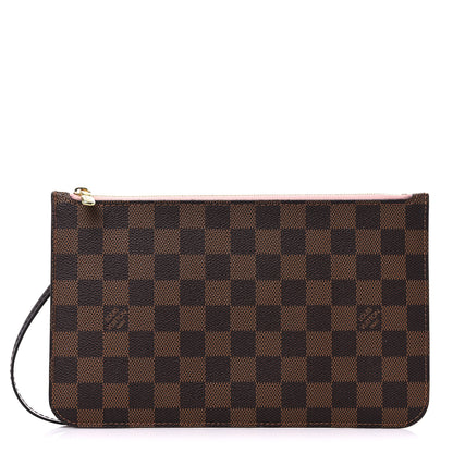 Louis Vuitton Damier Ebene Neverfull MM GM Pochette Rose Ballerine 1 of 6
