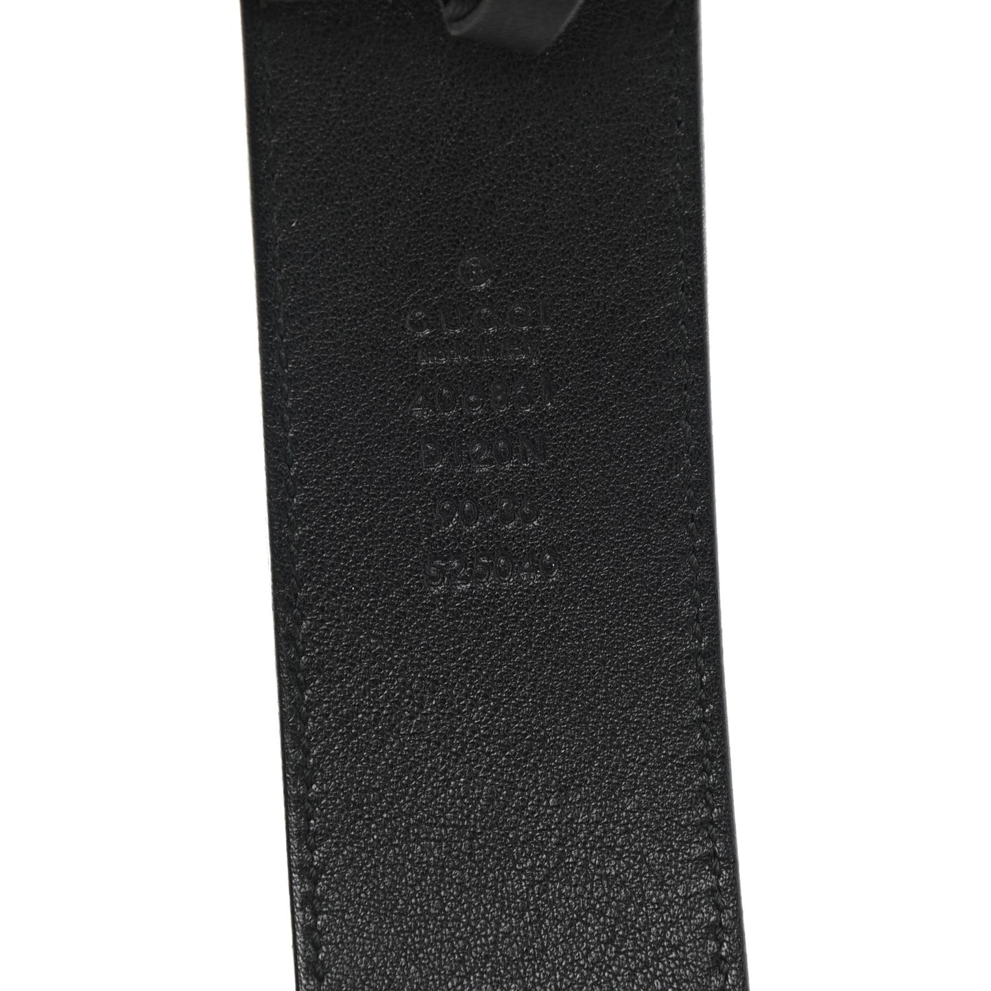 Textured Dollar Calfskin Nickel Double G 40mm Belt 90 36 Black