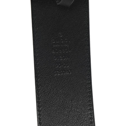 Gucci Textured Dollar Calfskin Nickel Double G 40mm Belt 90 36 Black 3 of 6