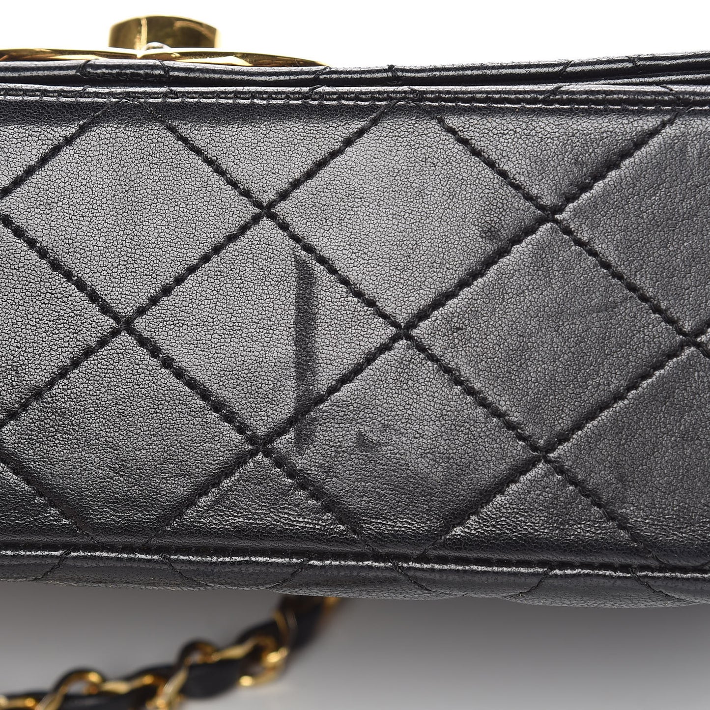 Lambskin Quilted Small Single Flap Black