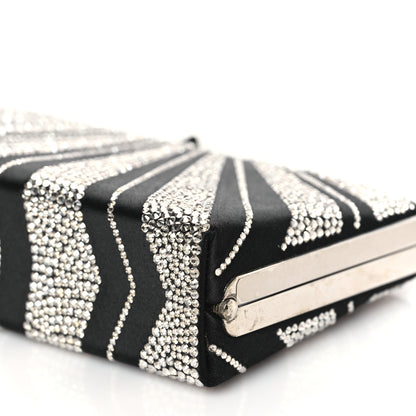 Jimmy Choo Satin Crystal Box Clutch Black 9 of 9