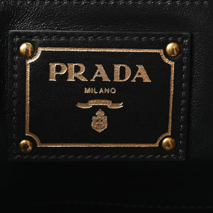 Prada Soft Calf Shopping Tote Black 6 of 10