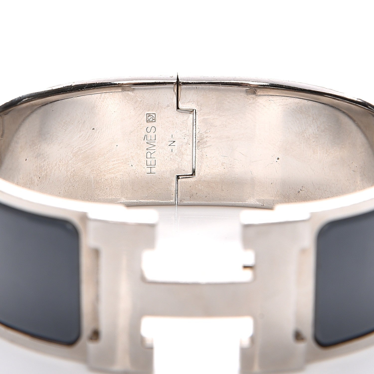 Hermes Enamel Wide Clic Clac H Bracelet PM Slate 5 of 5