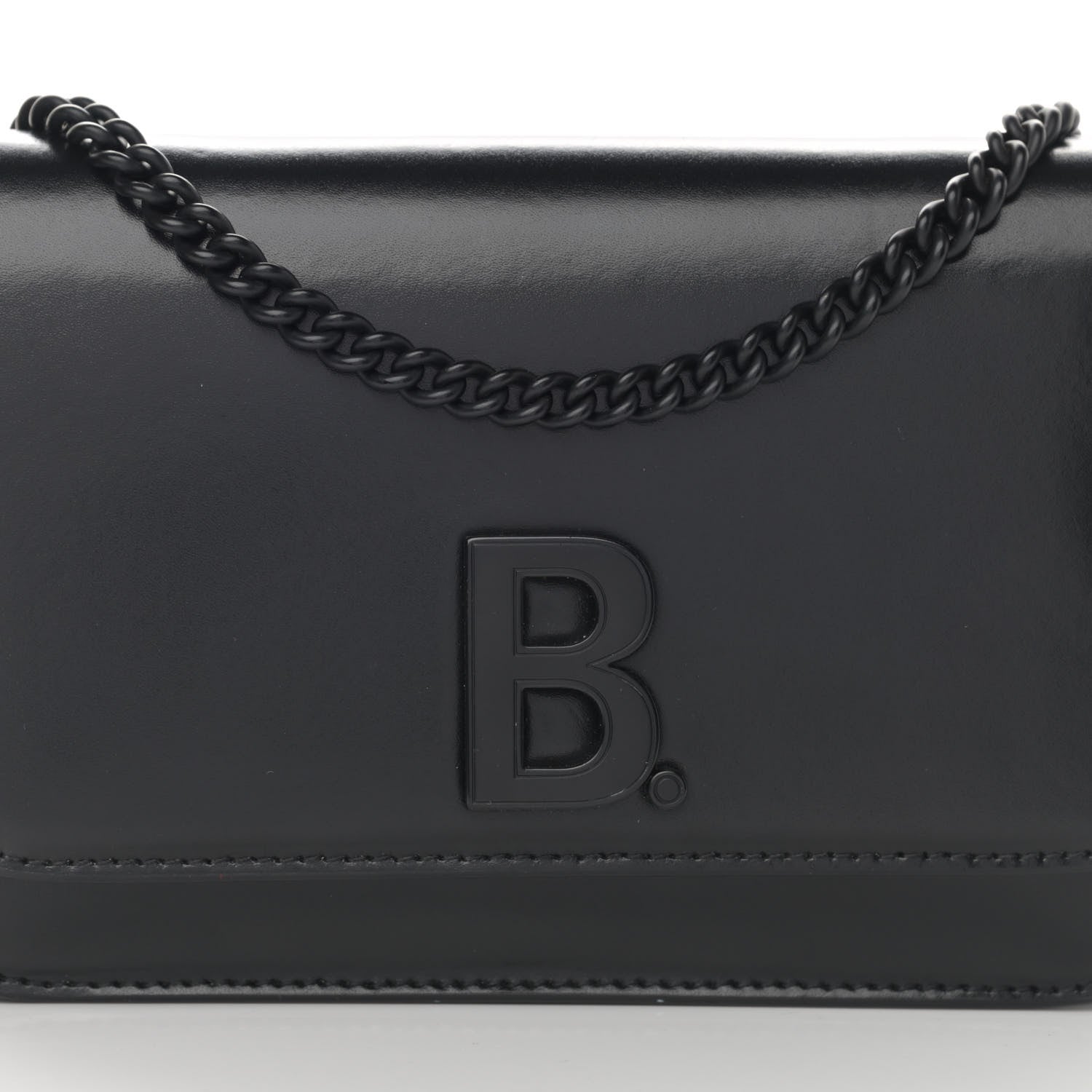 Balenciaga Smooth Calfskin B Wallet on Chain Black 8 of 14