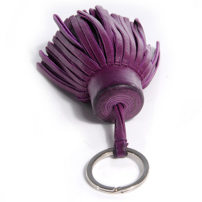 Hermes Leather Carmen Tassel Key Chain Violet 3 of 5
