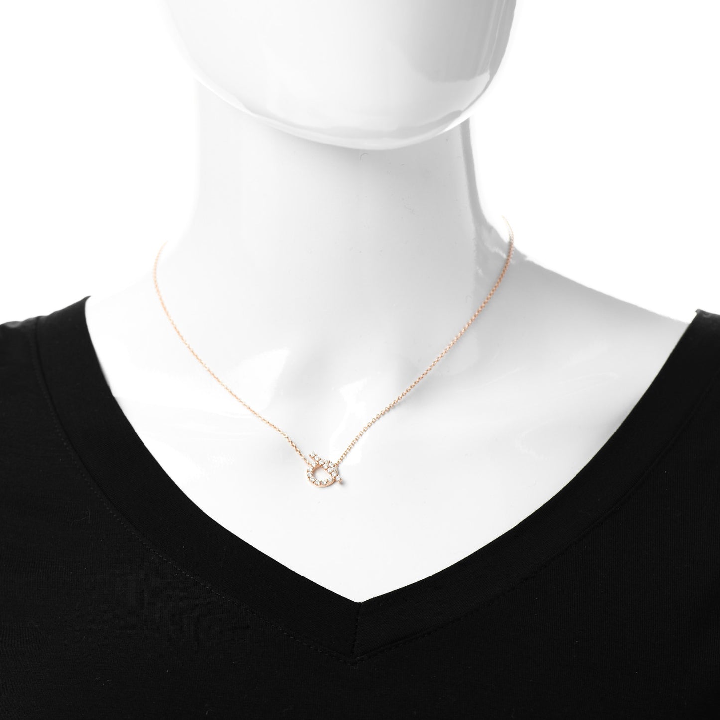 18K Rose Gold Diamond Finesse Pendant Necklace
