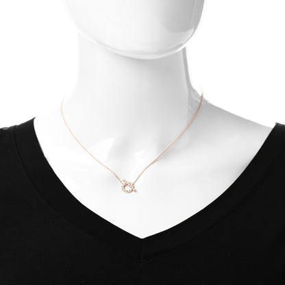 Hermes 18K Rose Gold Diamond Finesse Pendant Necklace 2 of 5