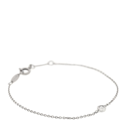 Tiffany Sterling Silver Diamond .05ct Elsa Peretti Diamonds by the Yard Bracelet 1 of 3