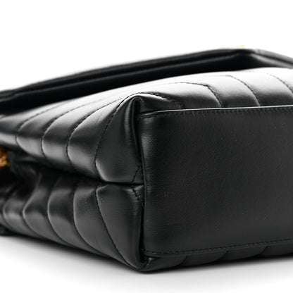 Saint Laurent Calfskin Y Quilted Monogram Small Loulou Chain Satchel Black 9 of 13