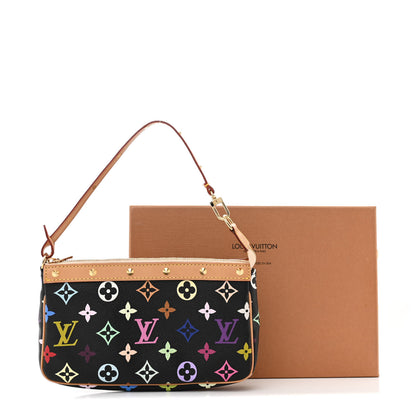 Louis Vuitton Monogram Multicolor Pochette Accessories Black 10 of 10