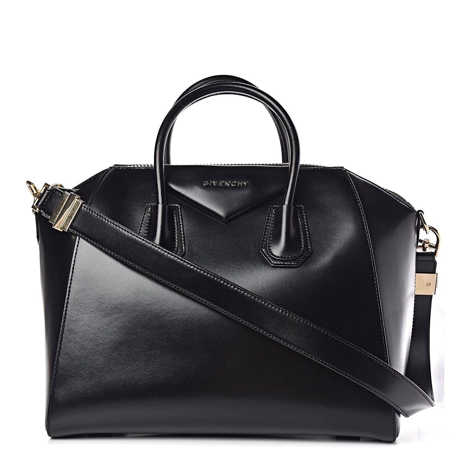 Givenchy Shiny Lord Calfskin Medium Antigona Black 1 of 11