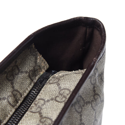 Gucci GG Supreme Monogram Medium Zippered Shopping Tote Dark Brown 9 of 14