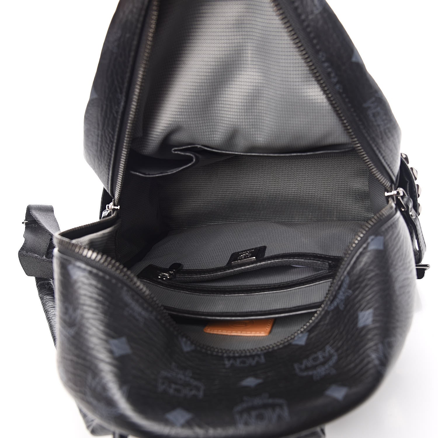 MCM Visetos Small Side Stud Stark Backpack Black 5 of 11