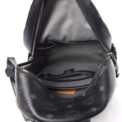 MCM Visetos Small Side Stud Stark Backpack Black 5 of 11
