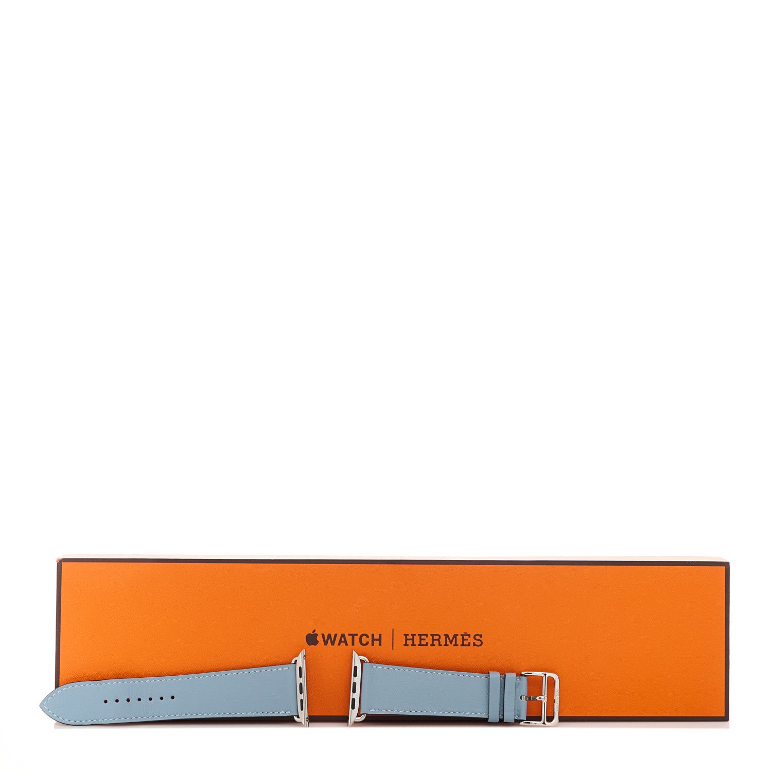 Hermes Swift 45mm Apple Watch Single Tour Band Bleu Lin 5 of 6