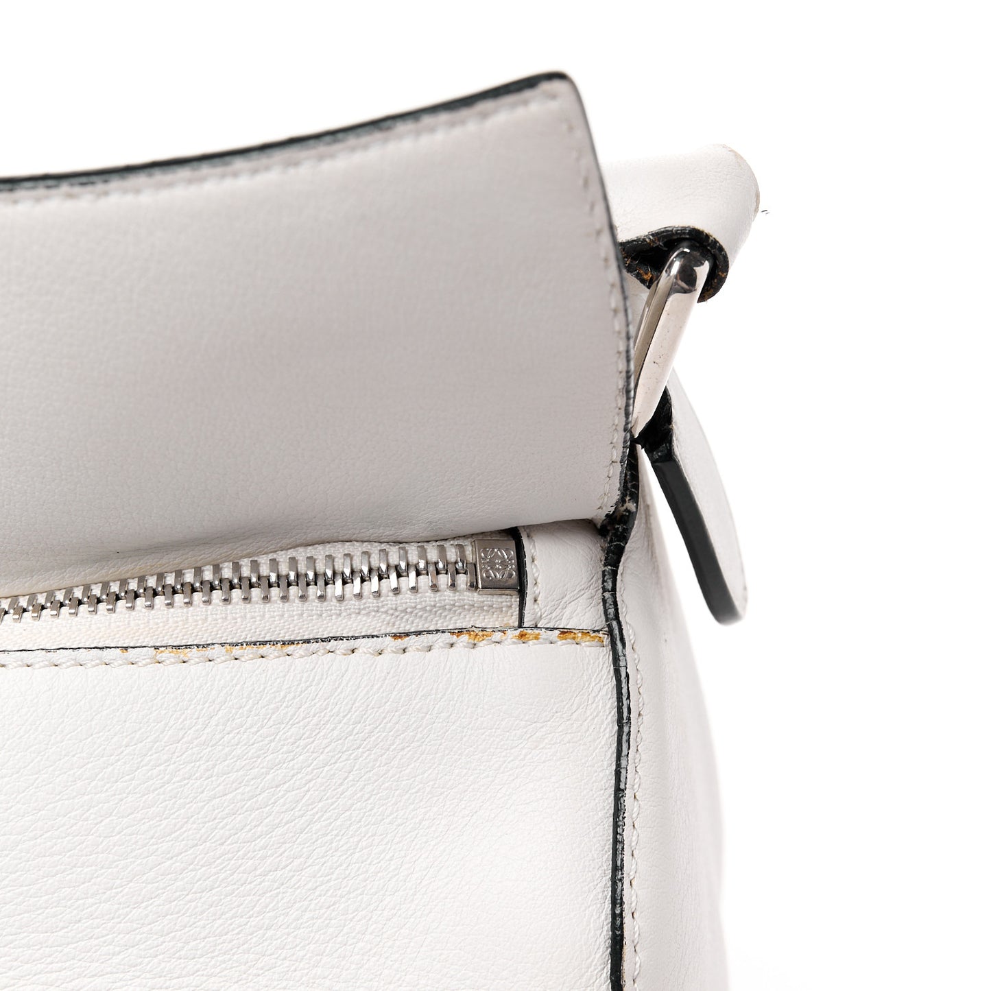Calfskin Medium Puzzle Bag White