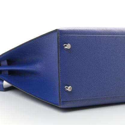 Hermes Epsom Kelly Sellier 32 Bleu Electrique 9 of 12