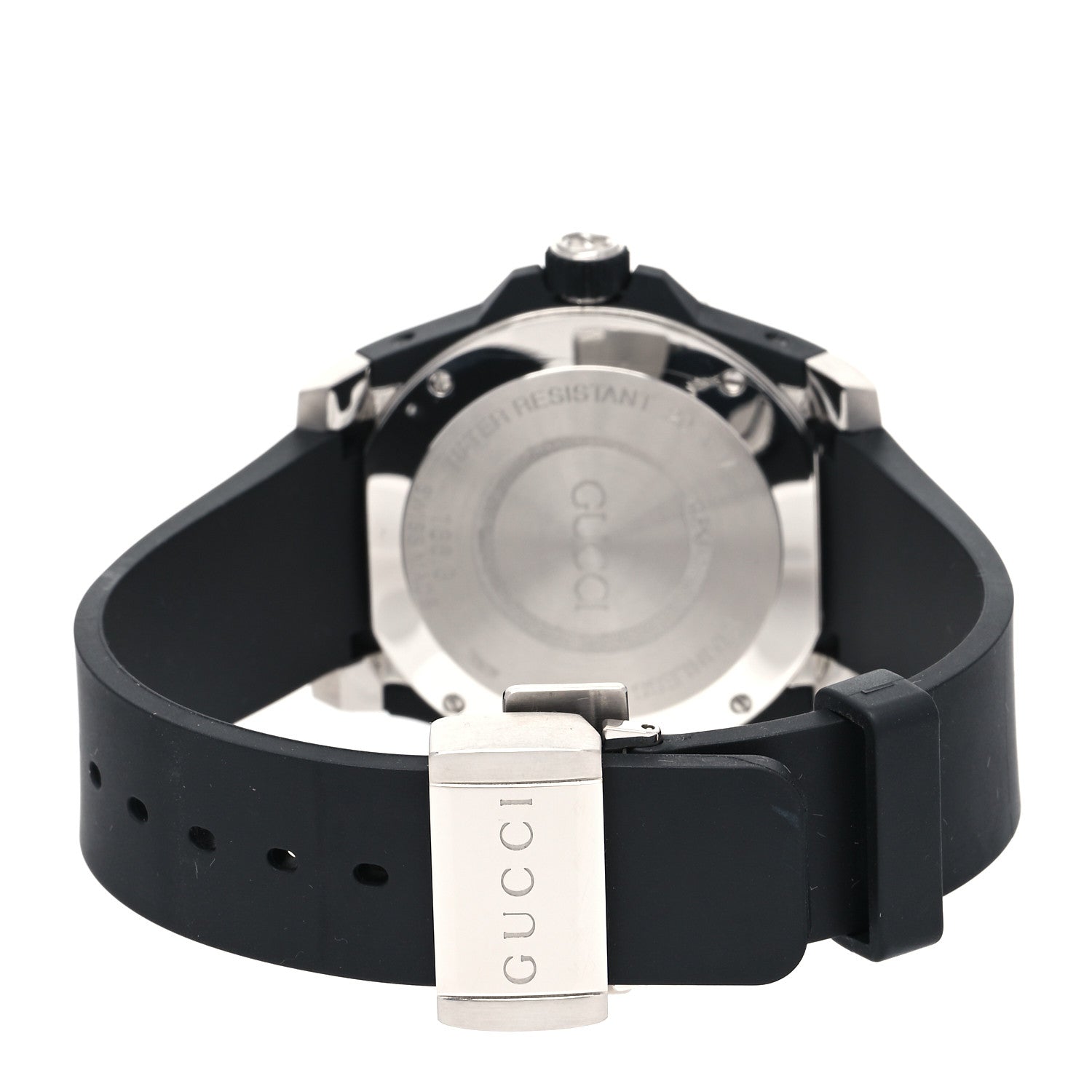 Gucci Stainless Steel Rubber 45mm Dive Snake Quartz Watch Black 3 of 5