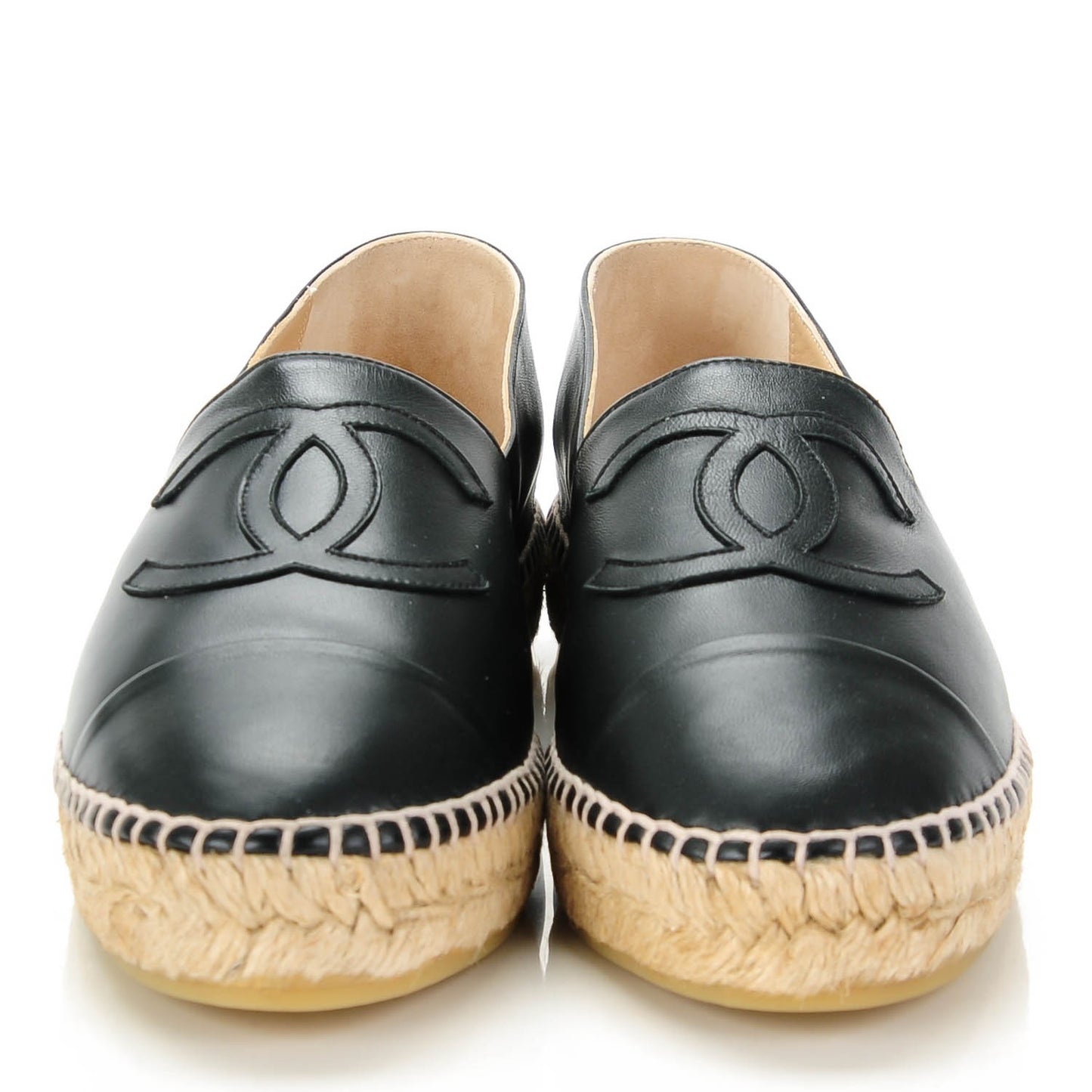 Lambskin CC Espadrilles 38 Black