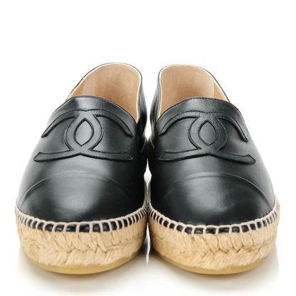 Chanel Lambskin CC Espadrilles 38 Black 2 of 9