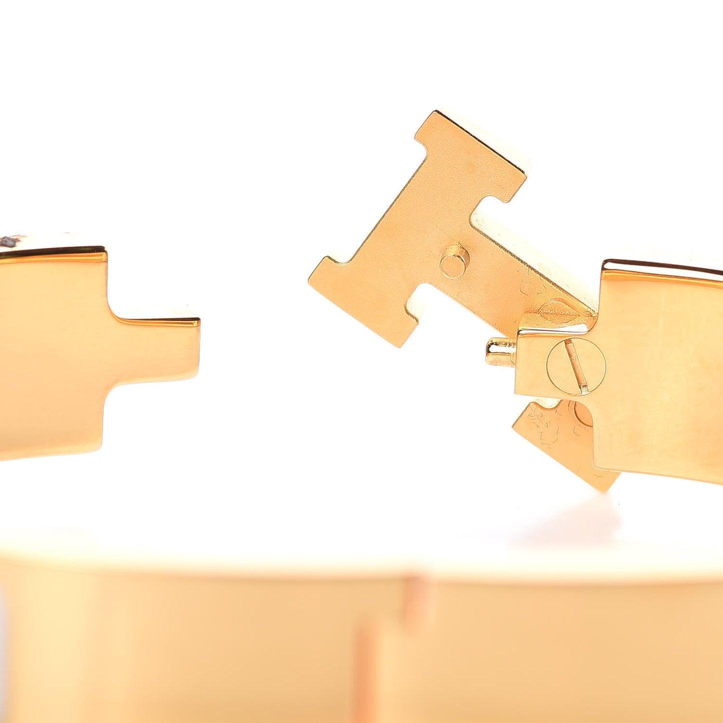 Enamel Narrow Clic Clac H Bracelet PM White