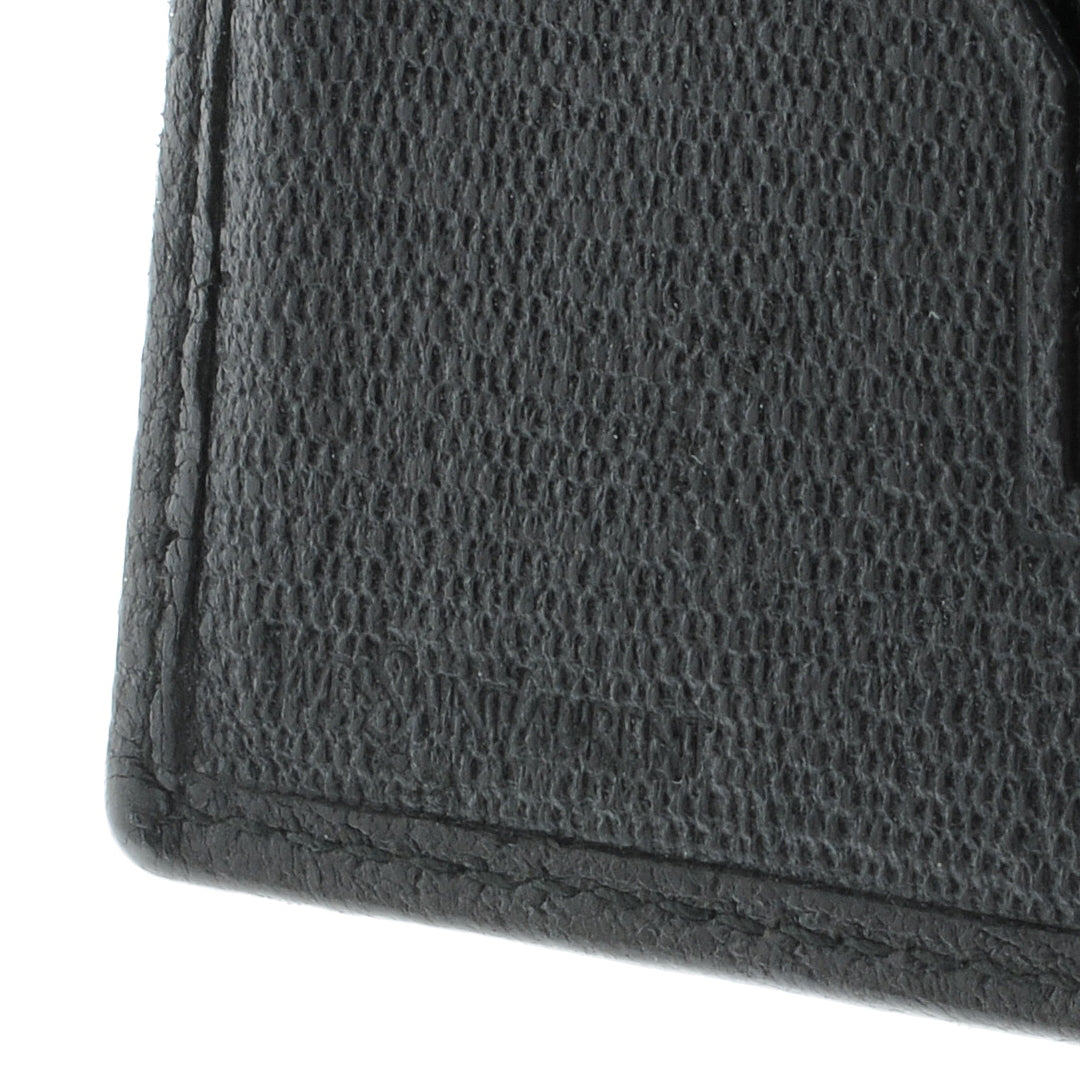 Saint Laurent Mens Textured Leather Ycon Wallet Black 6 of 6
