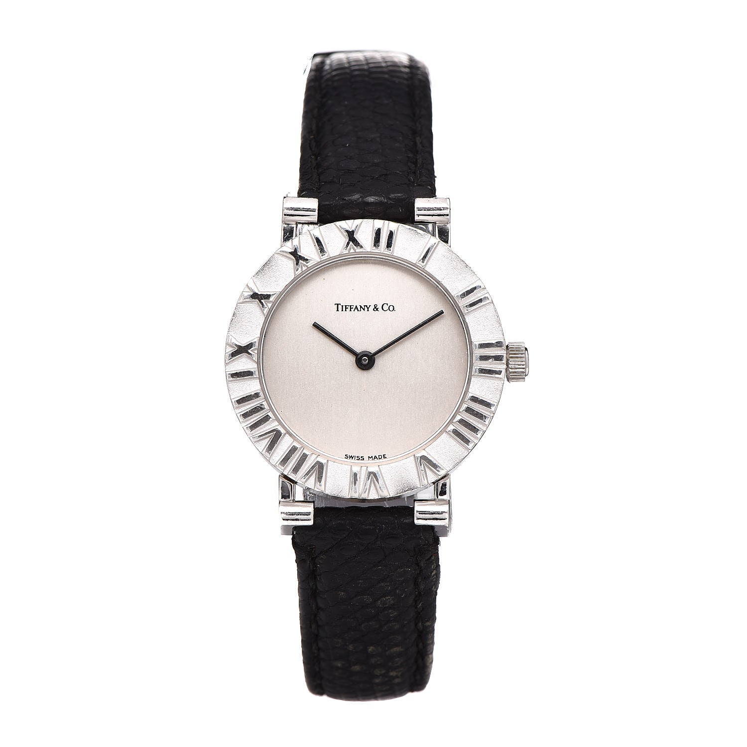 Tiffany Sterling Silver Lizard 24mm Atlas Quartz Watch 1 of 9