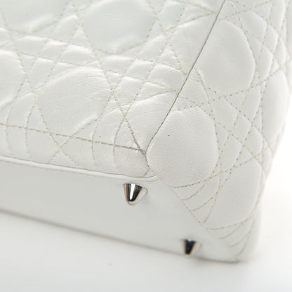 Christian Dior Lambskin Cannage Medium Lady Dior White 11 of 16
