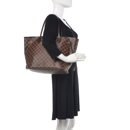 Louis Vuitton Damier Ebene Neo Neverfull MM Rose Ballerine 2 of 14
